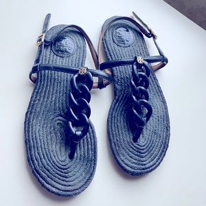 TORY BIRCH PERFECT SUMMER SANDAL BLACK/navy